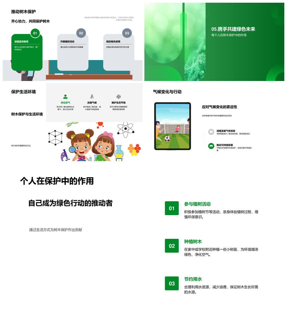 植树节树木保护生态责任多样性讲座PPT模板