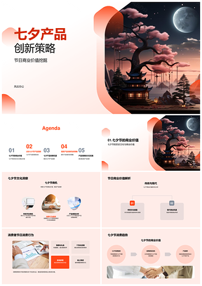 七夕产品创新策略商业价值销售优劣势装饰机会PPT模板