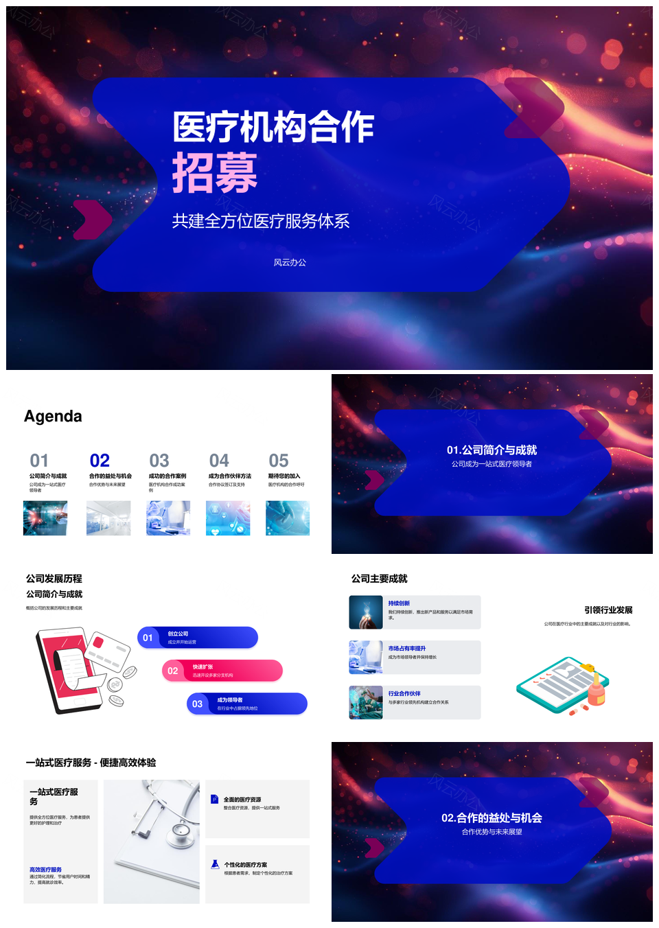 2025医疗合作招募一站式全方位服务优势案例签约支持PPT模板