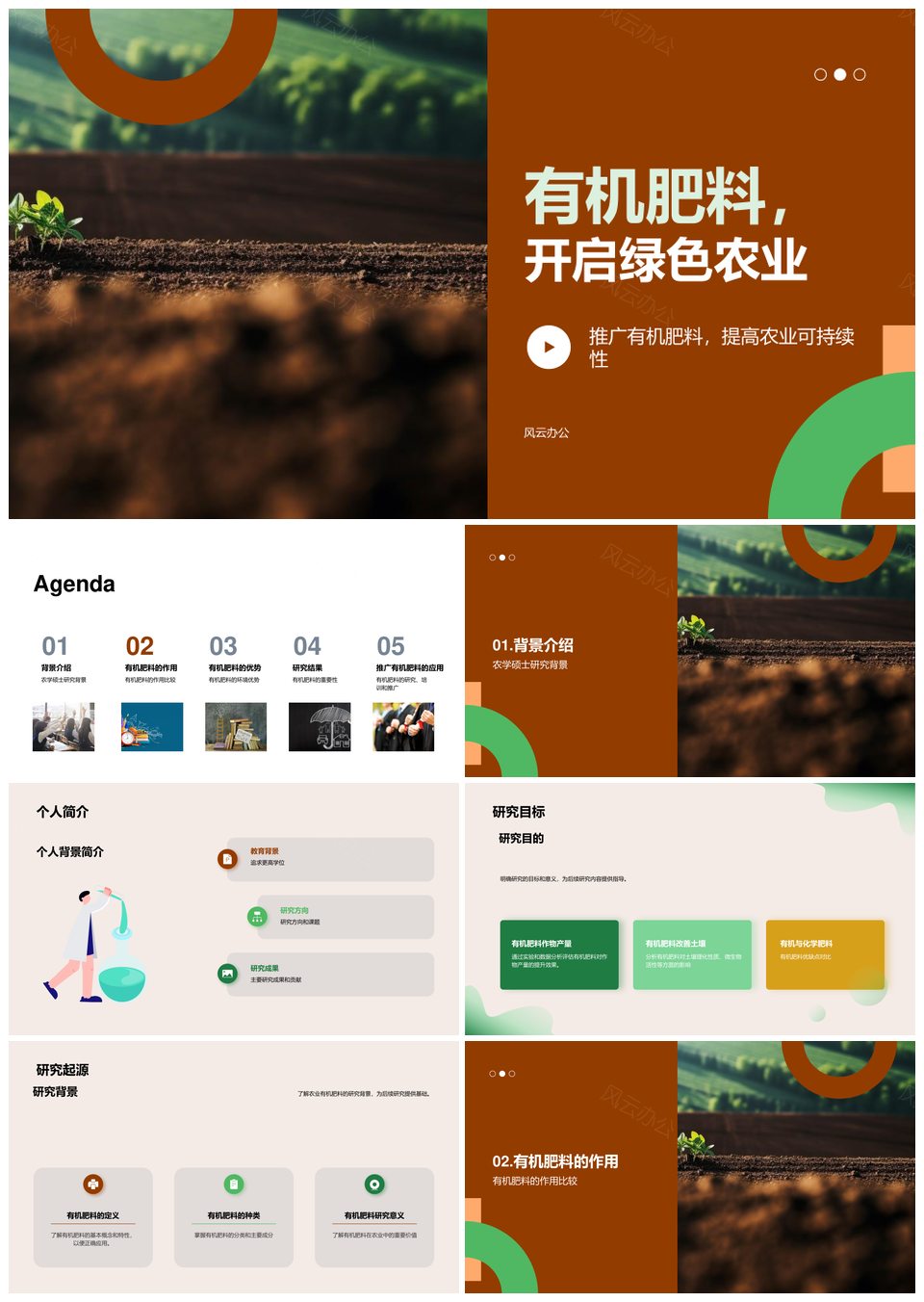 有机肥料优化土壤结构促进作物增产PPT模板