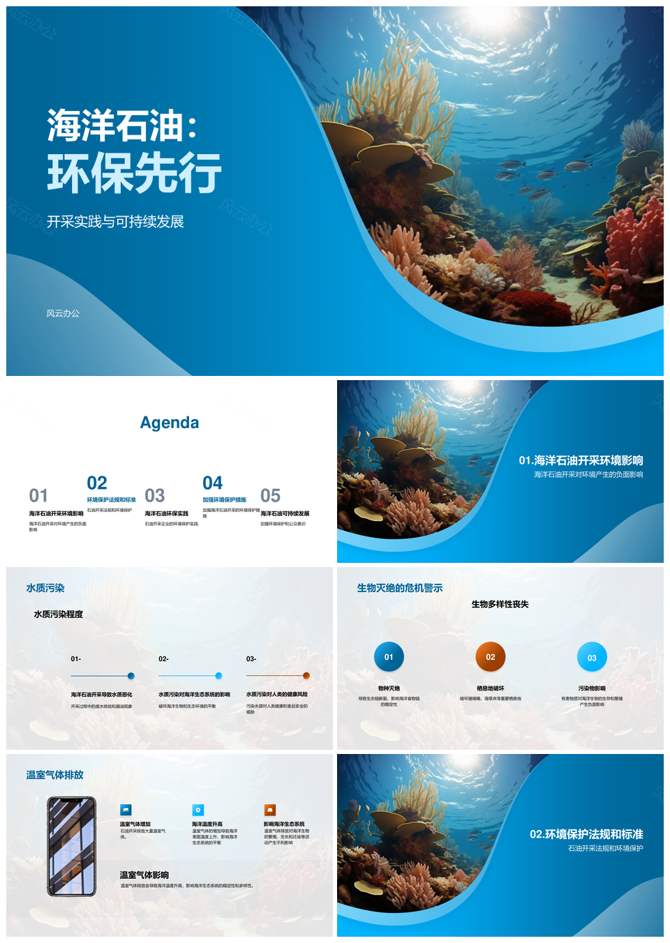 海洋石油开采生态保护与可持续发展措施PPT模板