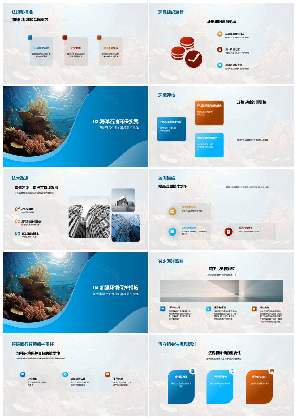 海洋石油开采生态保护与可持续发展措施PPT模板