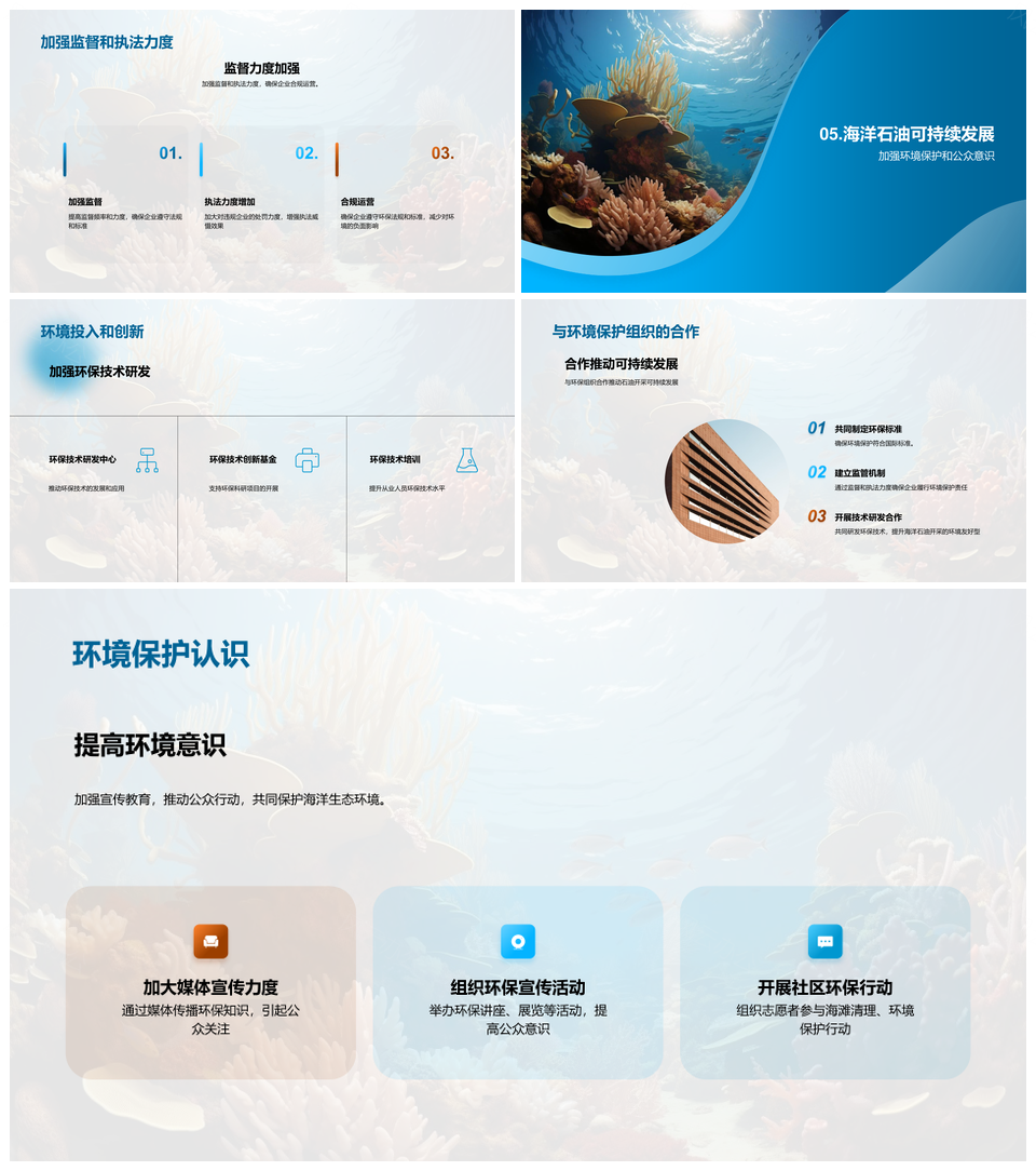 海洋石油开采生态保护与可持续发展措施PPT模板