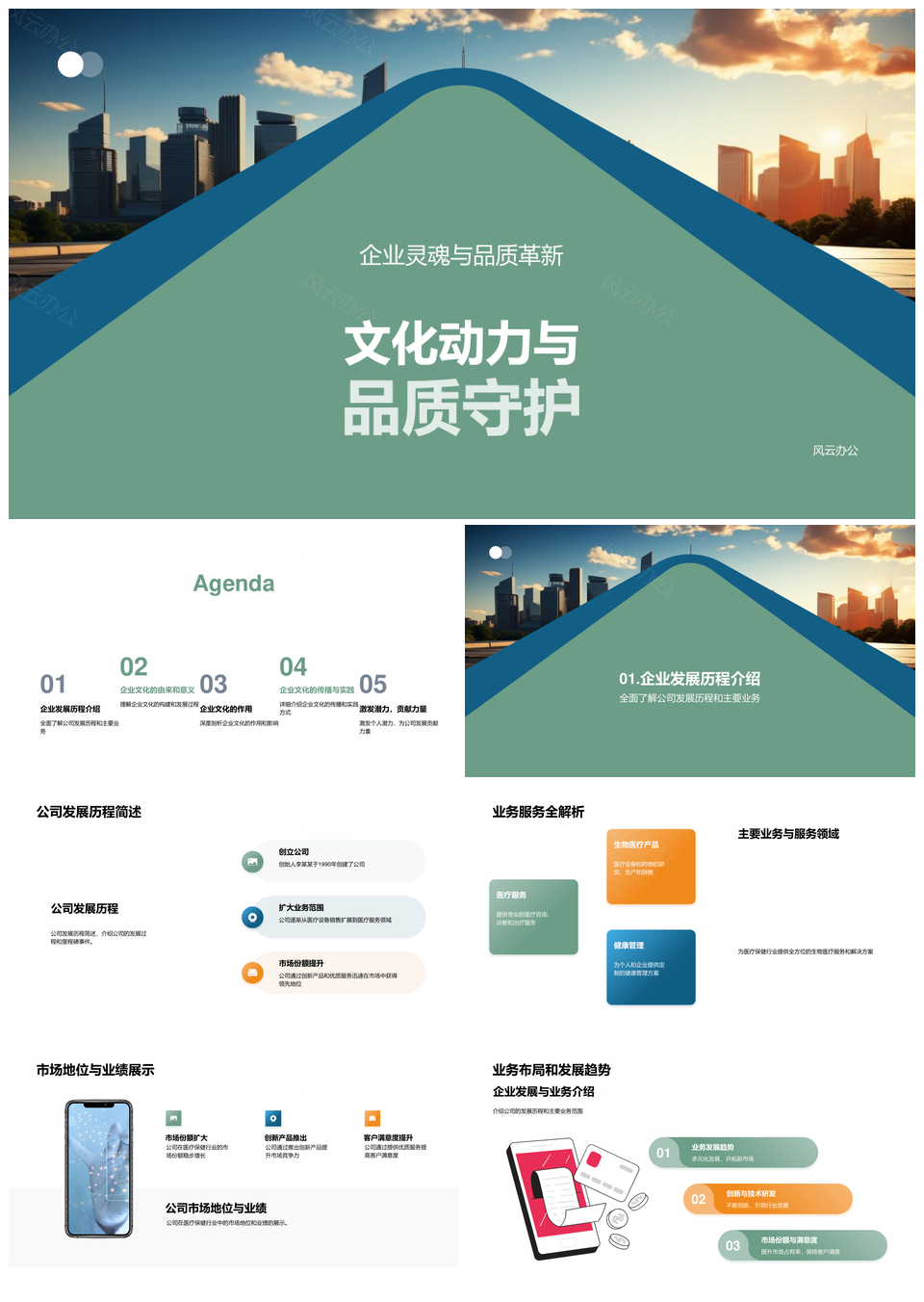 2025企业文化驱动品质保障发展历程PPT模板