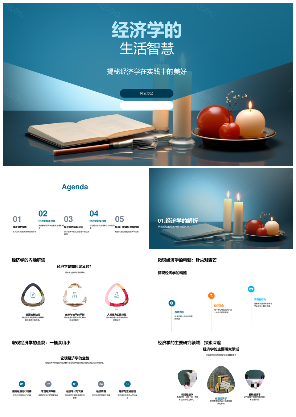 经济学智慧生活实践供需均衡边际效应PPT模板