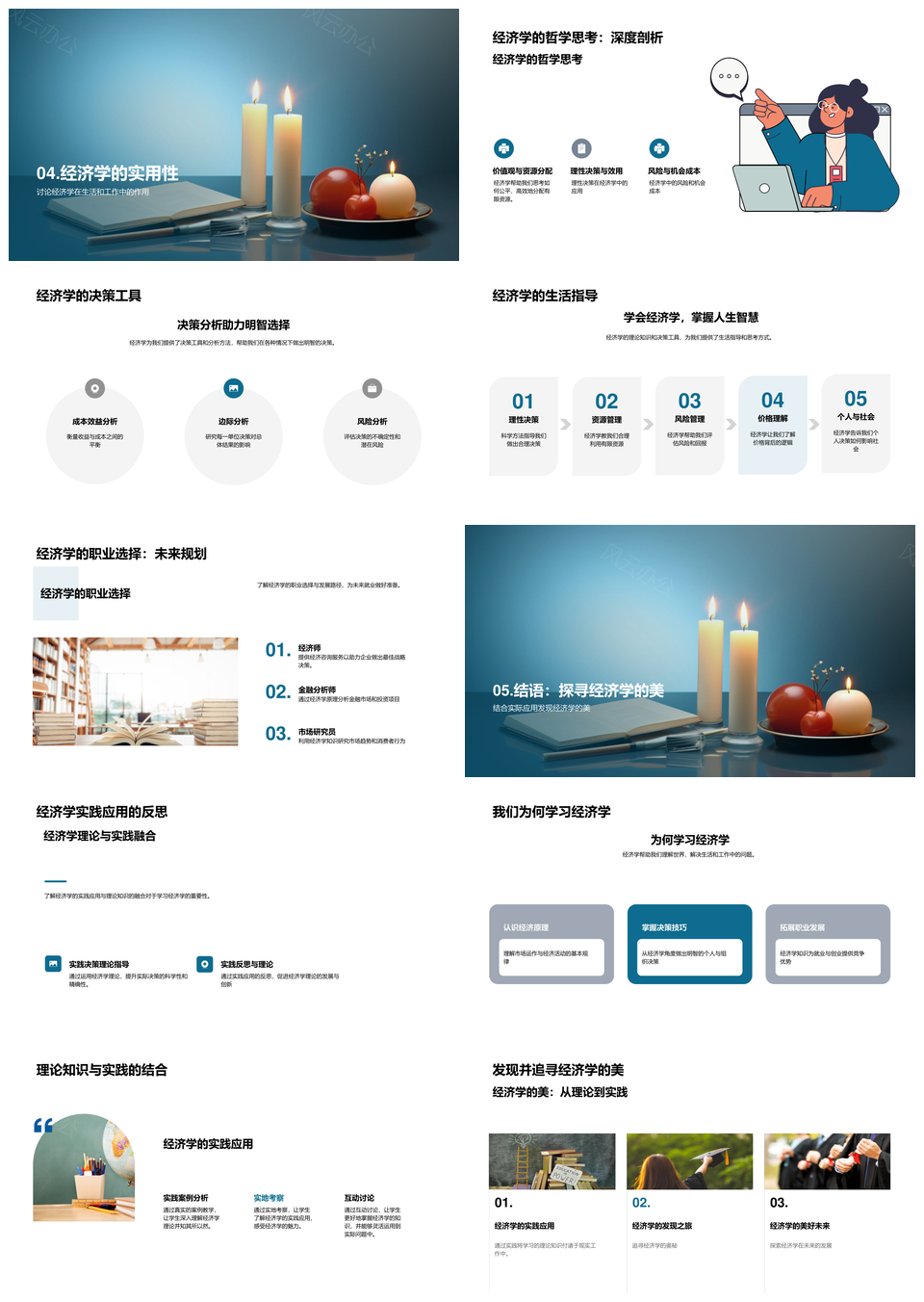 经济学智慧生活实践供需均衡边际效应PPT模板