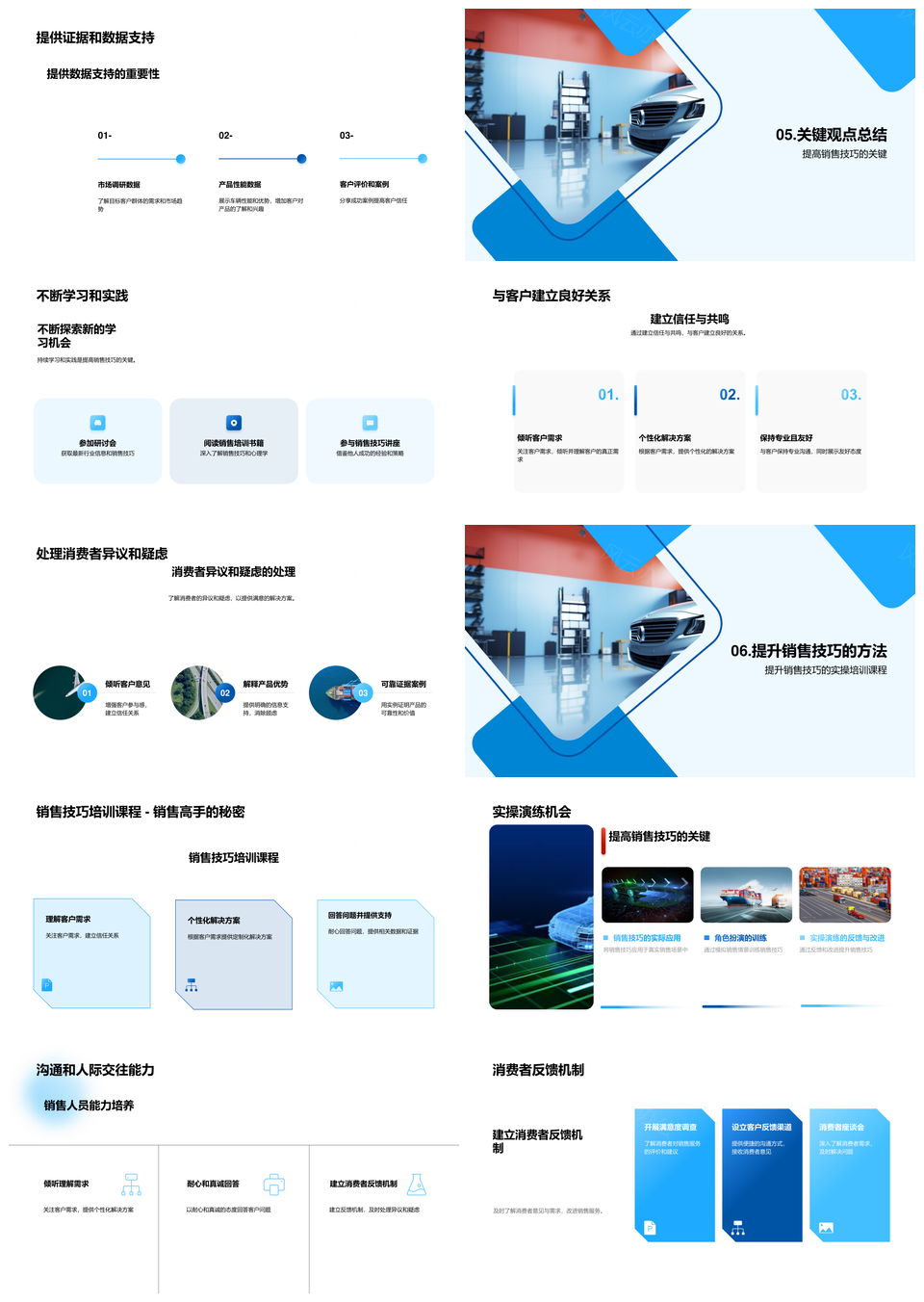 汽车销售技巧沟通实战提升市场竞争PPT模板