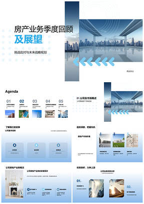 房产业务季度回顾展望与未来战略应对PPT模板