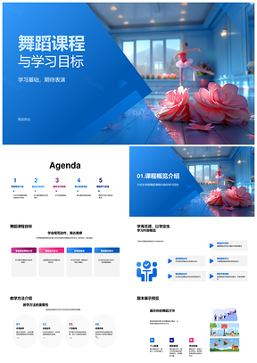 舞蹈课程学习目标基础舞步规范编排节奏表演PPT模板