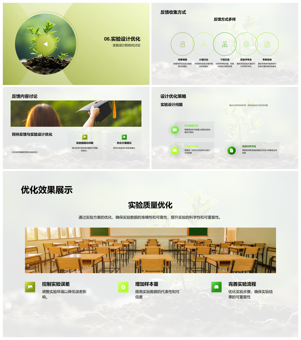 精确农学实验变量控制与显微数据分析PPT模板