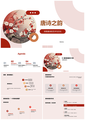 唐诗艺术文化高中教学课件探析PPT模板