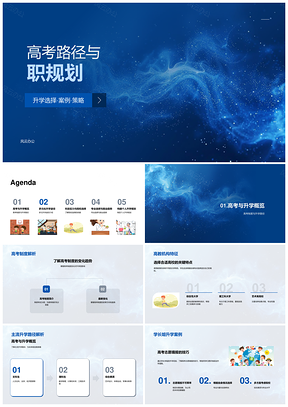 高考升学路径选择与职涯规划PPT模板