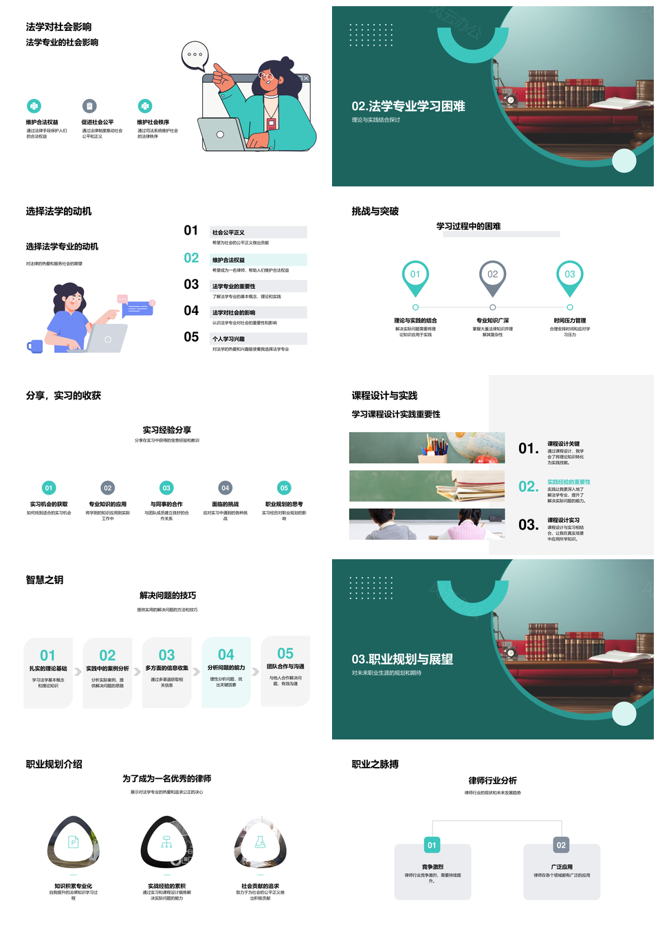 法槌律师法学理论与实践职业探索PPT模板