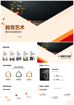 教育艺术理念教法家校师生共育反馈管理PPT模板