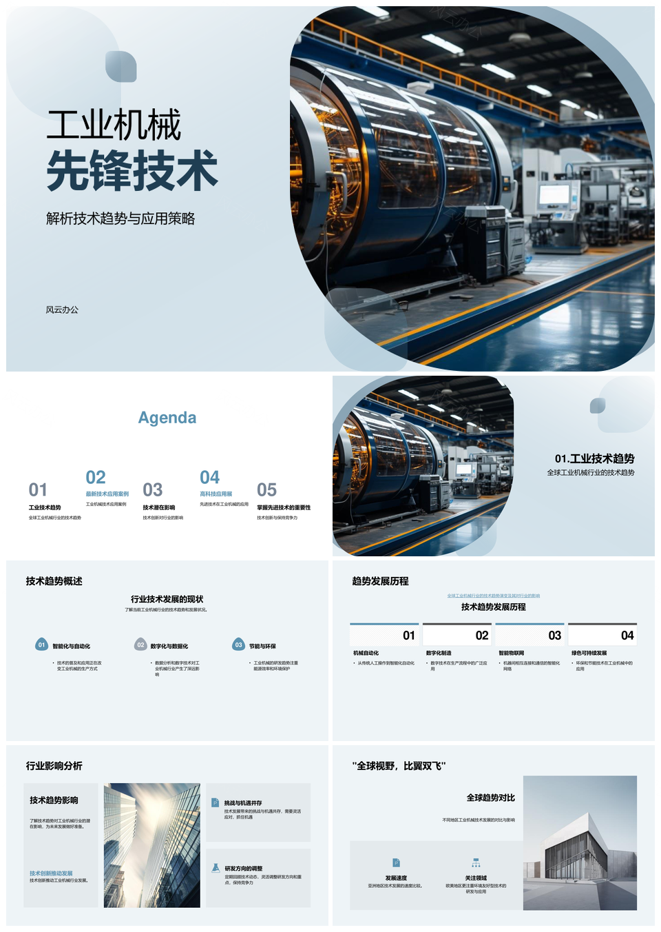 工业机械先锋技术创新趋势与策略应用PPT模板