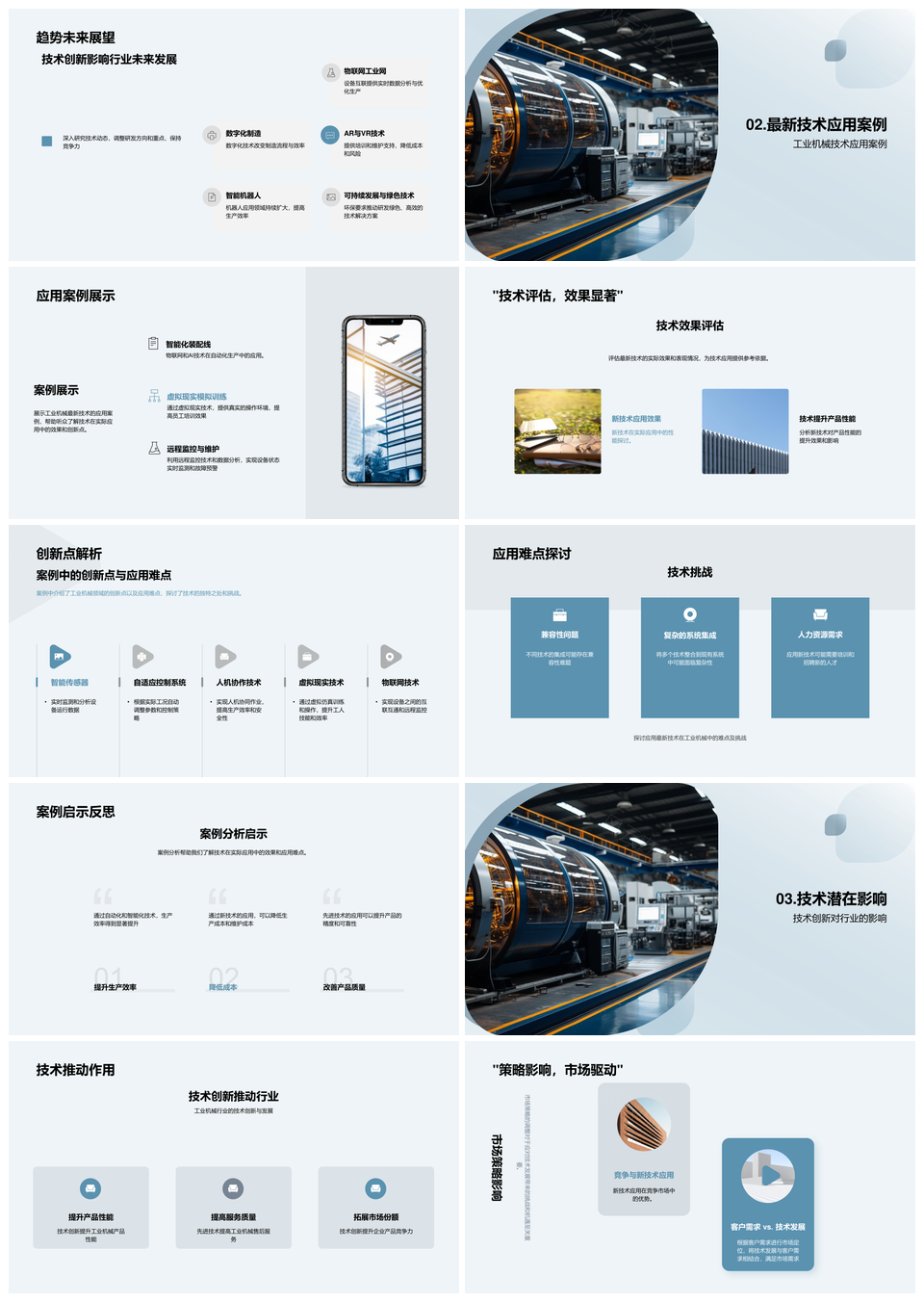 工业机械先锋技术创新趋势与策略应用PPT模板