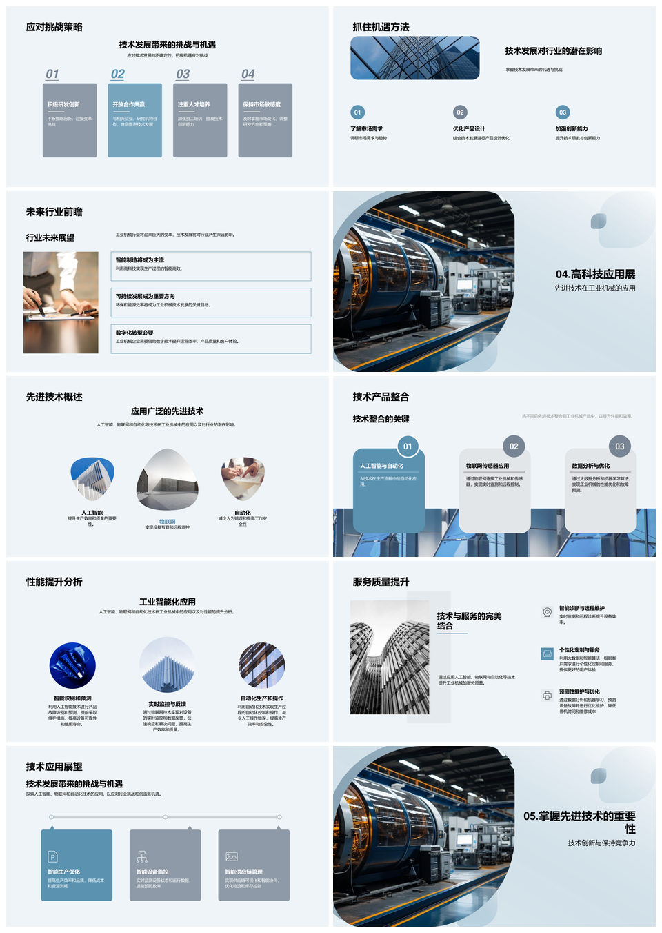 工业机械先锋技术创新趋势与策略应用PPT模板