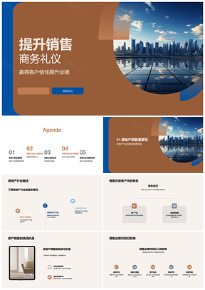 房地产销售商务礼仪专业形象有效沟通提升业绩PPT模板