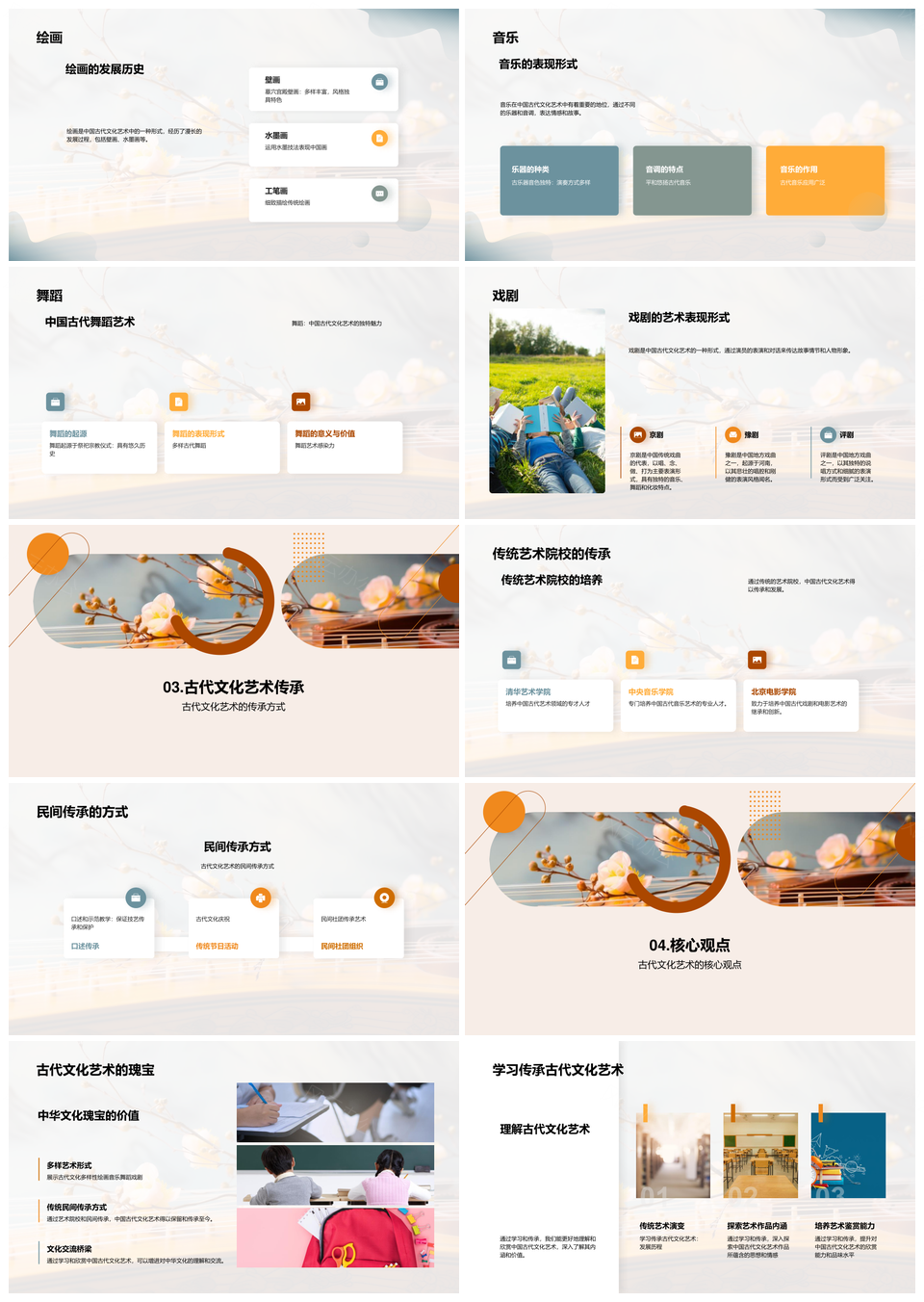 高中二年级中国古代文化艺术教学课件