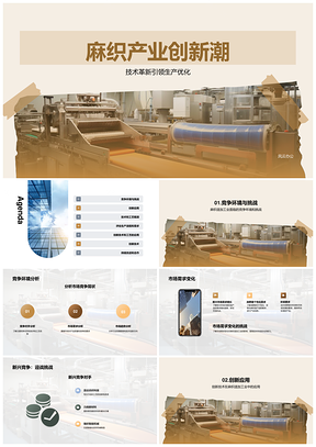 麻织智造技术创新迎战智能机械挑战PPT模板