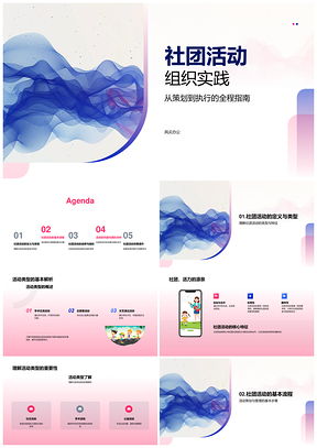 社团活动策划执行组织管理与教育反馈PPT模板
