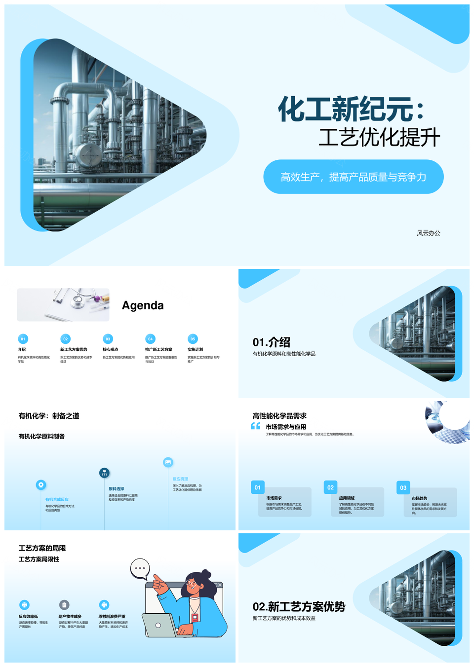 化学工程新工艺优化高性能生产PPT模板