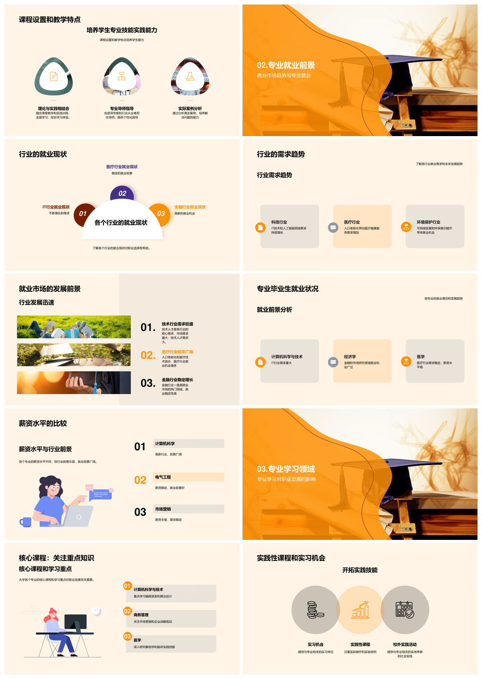 高中生大学专业选择与职业方向PPT模板