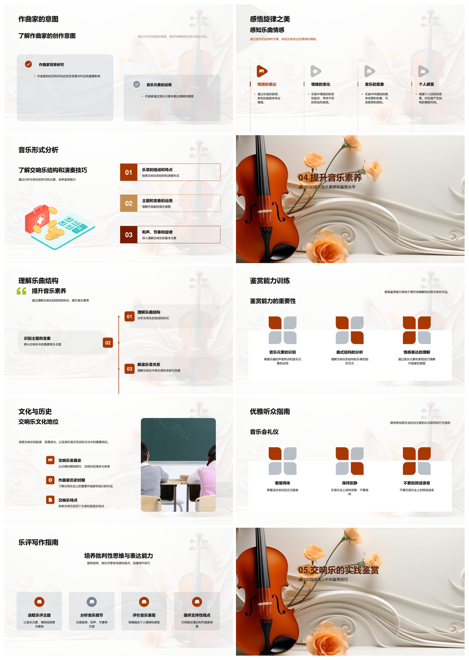 大学交响乐鉴赏技巧与实践结构分析PPT模板