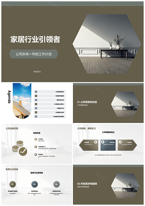 地产家居企业发展历程与市场趋势总结汇报PPT模板
