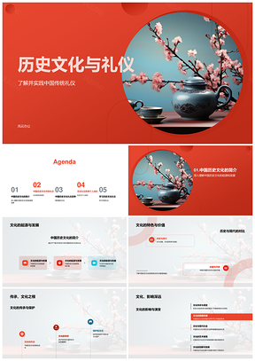 中国礼仪文化尊老孝亲源流特色PPT模板