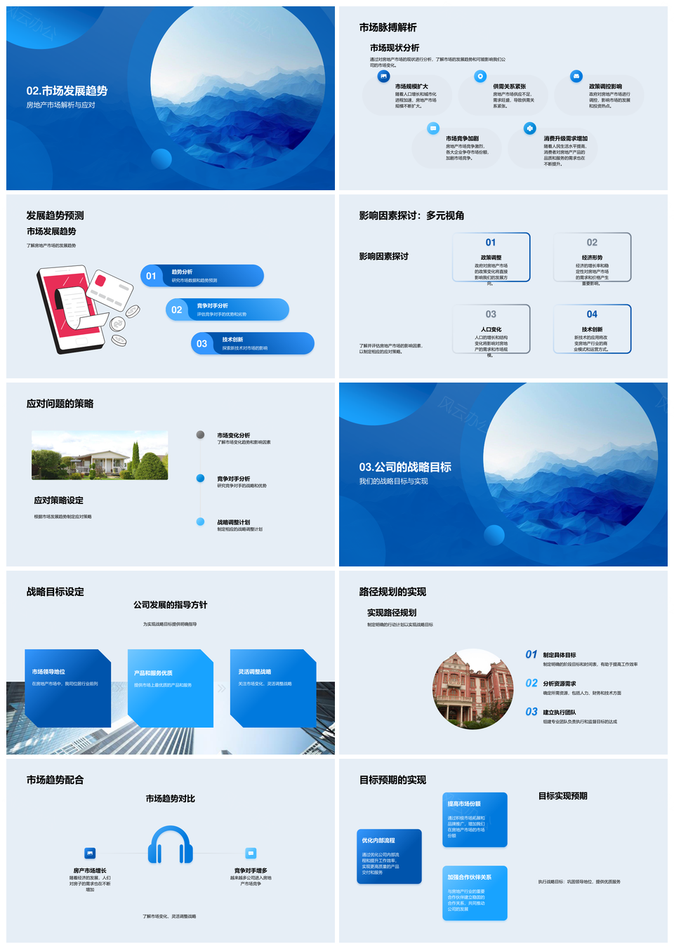 房产战略转型与员工发展同行PPT模板