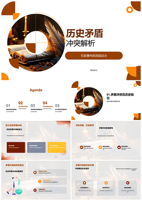历史矛盾深层动力与大学教育研究PPT模板