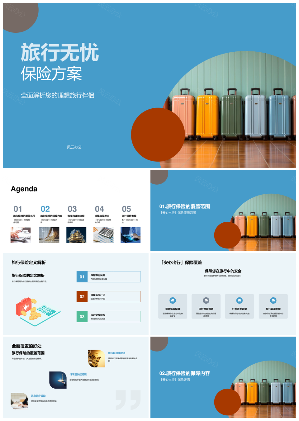 无忧旅行保险理想伴侣安心出行全方位保障PPT模板