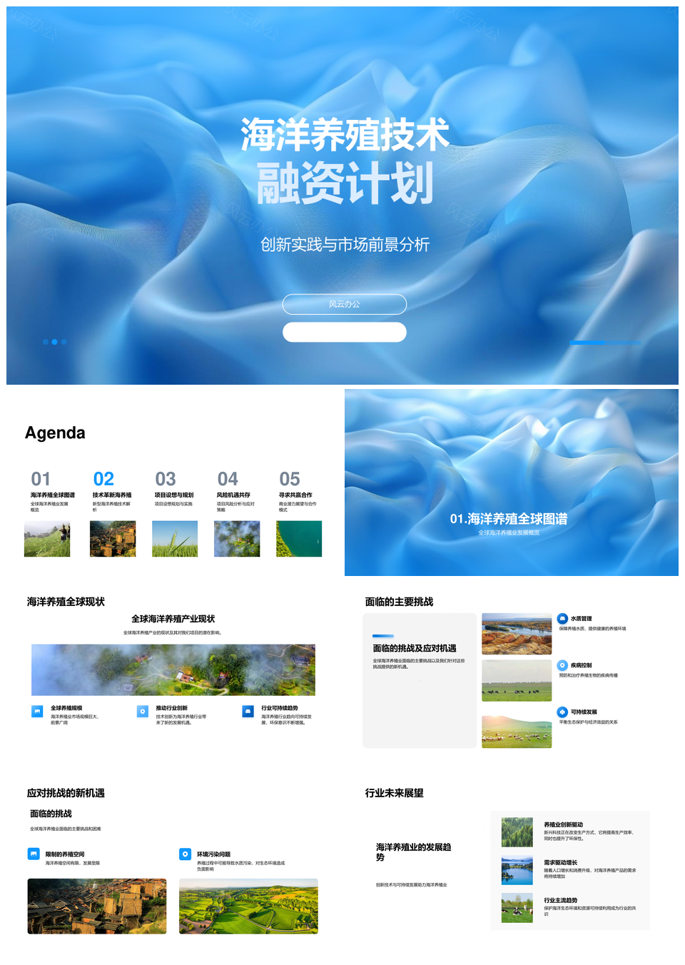 全球海洋养殖技术创新融资规划风险分析PPT模板