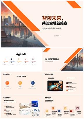 智领未来数字金融实力优势服务需求领航核心PPT模板