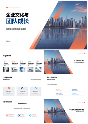 企业文化引领高效服务团队管理实践PPT模板