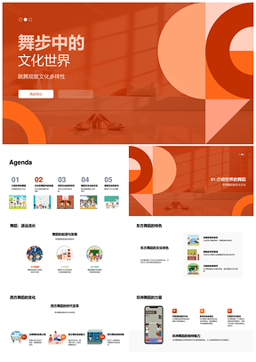 世界舞蹈文化交融多样性之美PPT模板