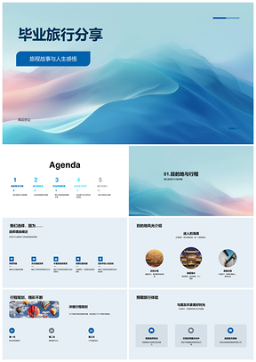 2025毕业旅行策划师行程故事难忘感悟体验PPT模板