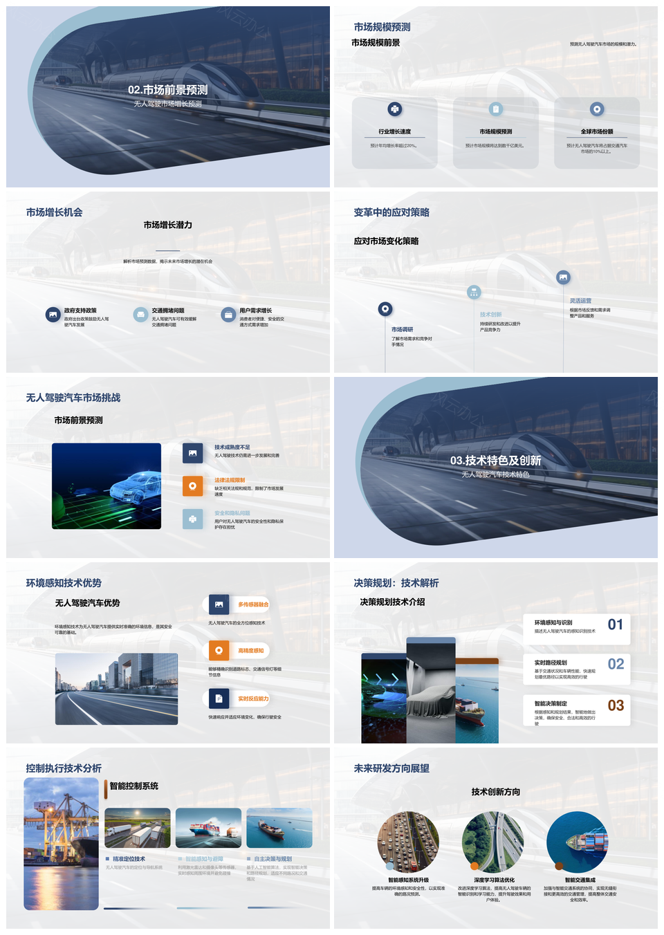 无人驾驶技术创新驶向未来市场机遇PPT模板