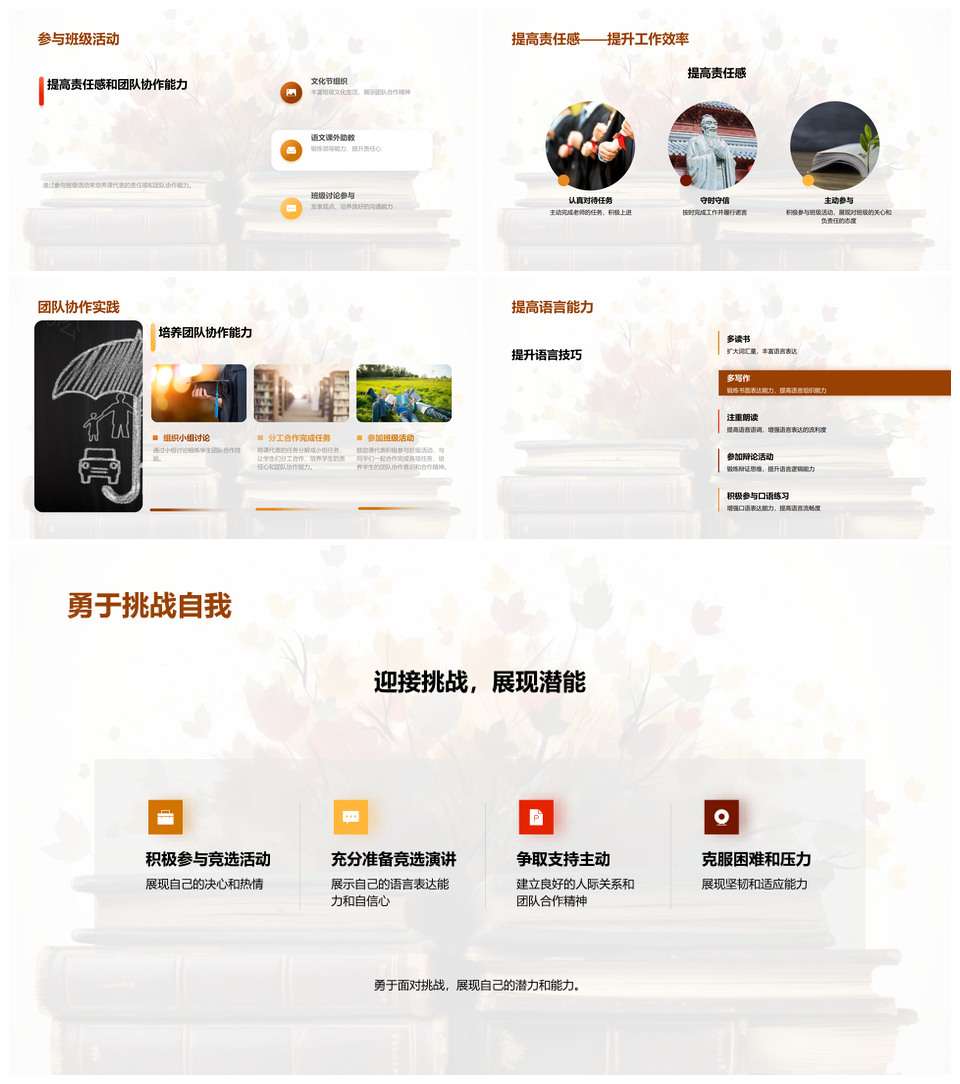 语文课代表读写协作责任养成PPT模板