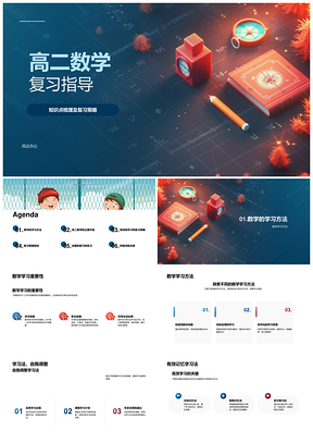 高二数学复习策略知识点梳理与学法指导PPT模板