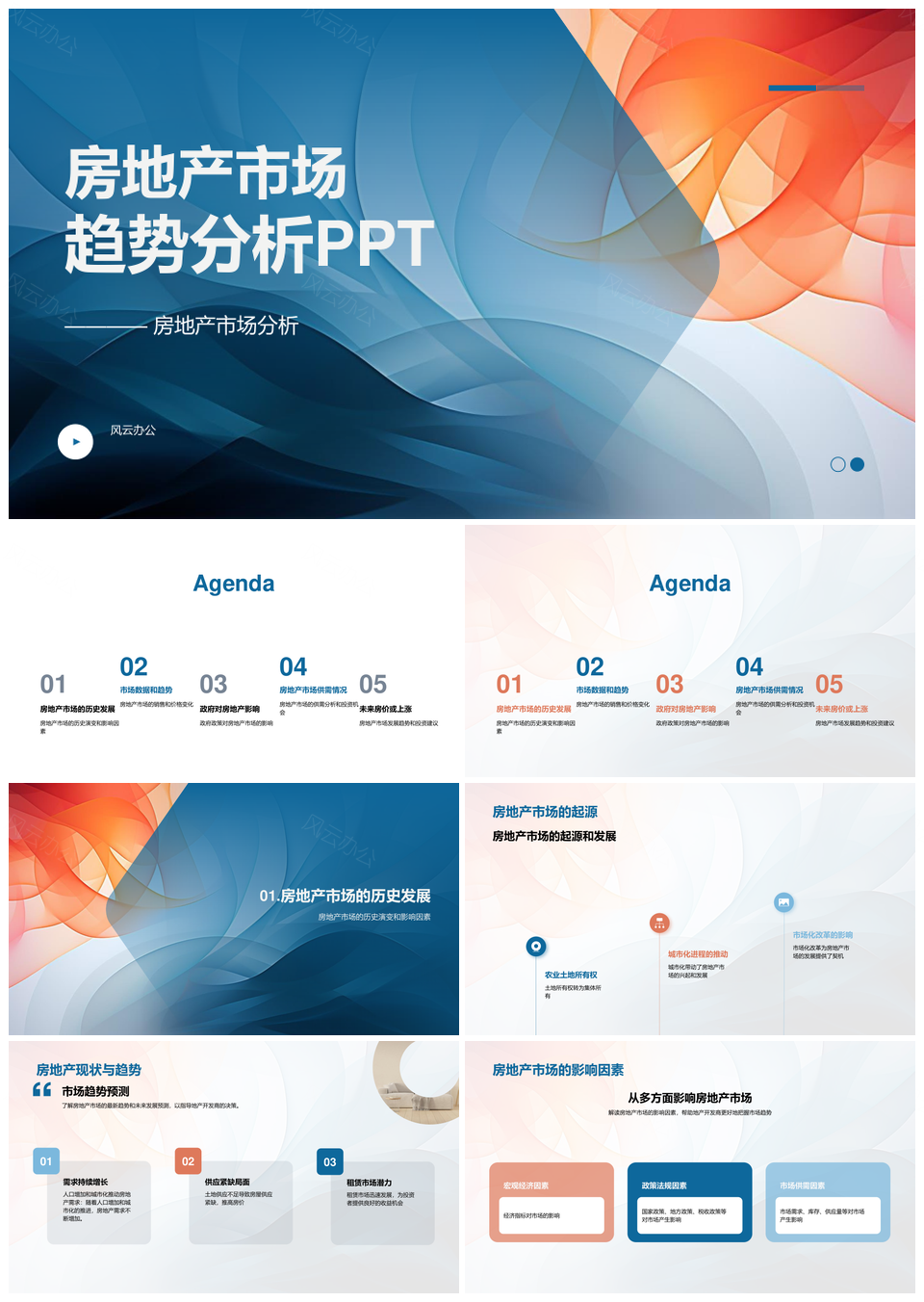 房地产市场趋势分析PPT模板