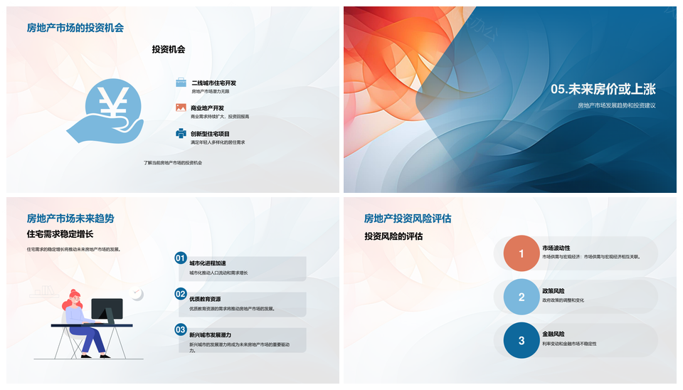 房地产市场趋势分析PPT模板