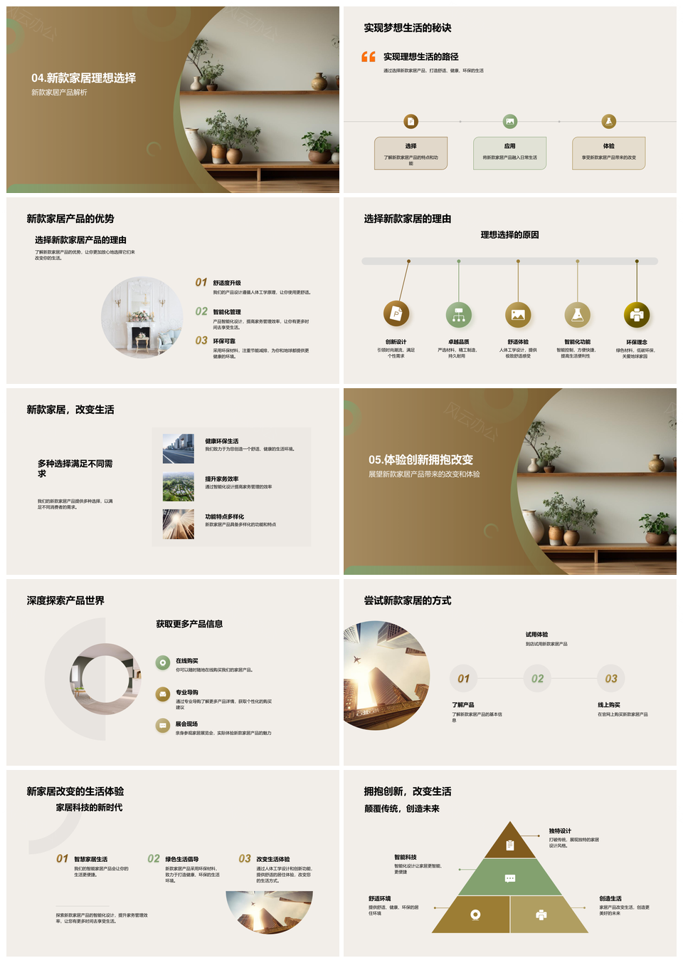 现代家居创新环保智能人体工学设计PPT模板