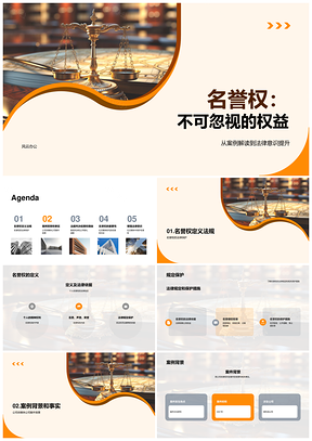 名誉权法律保护胜诉案例析赔偿道歉PPT模板