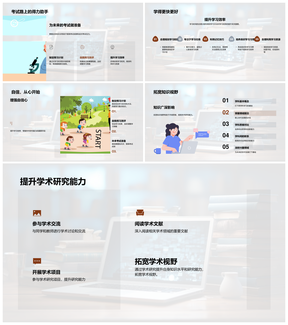 高一语数英科社核心重点学习计划提效自信PPT模板