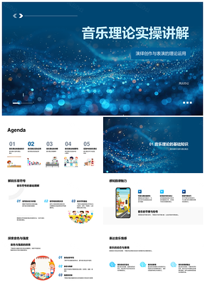 音乐理论创作表演制作实操精解PPT模板