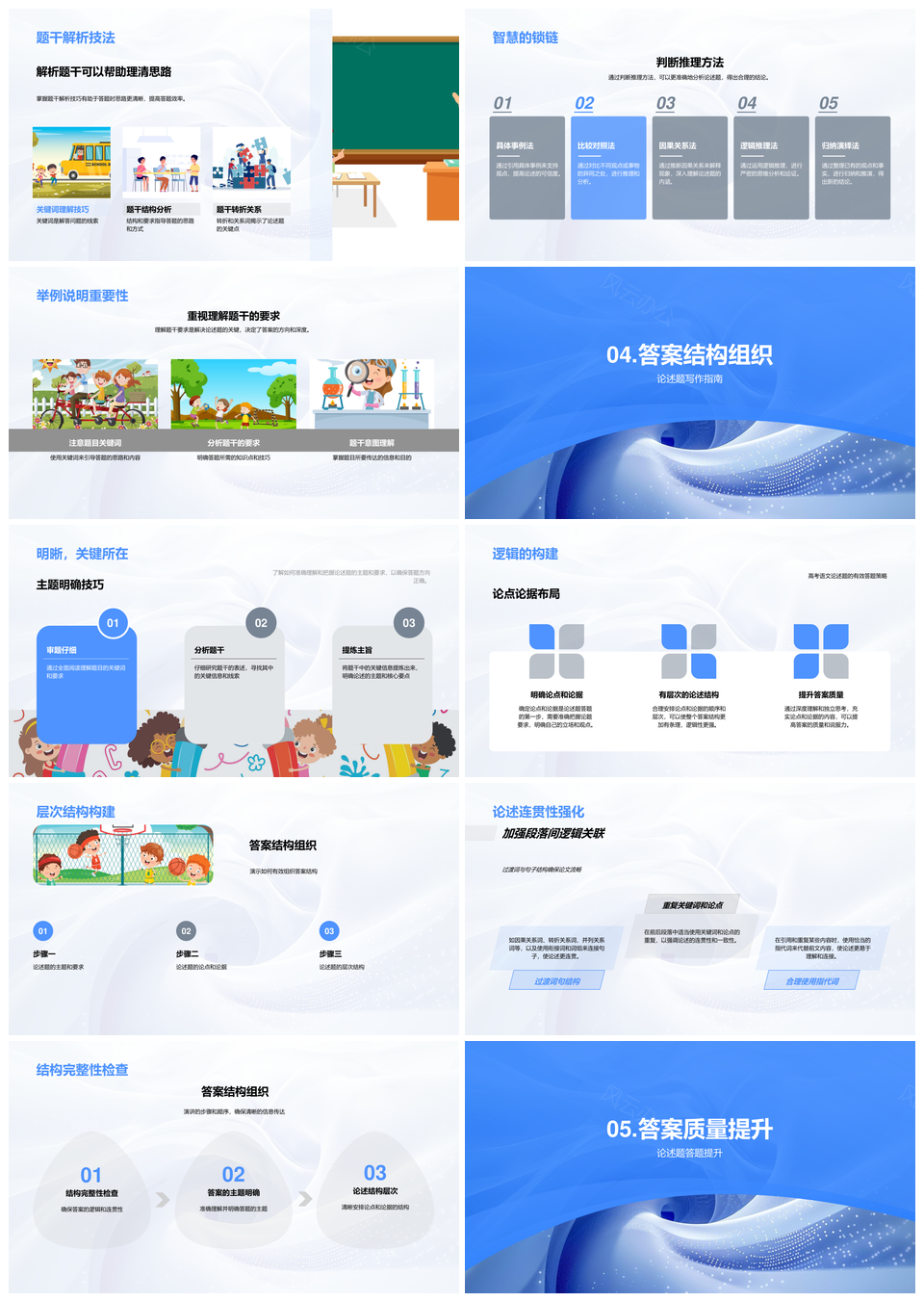 高考语文论述题答题技巧备考攻略PPT模板