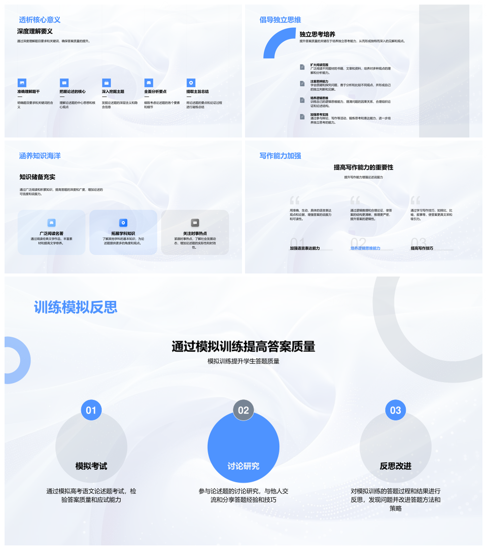 高考语文论述题答题技巧备考攻略PPT模板