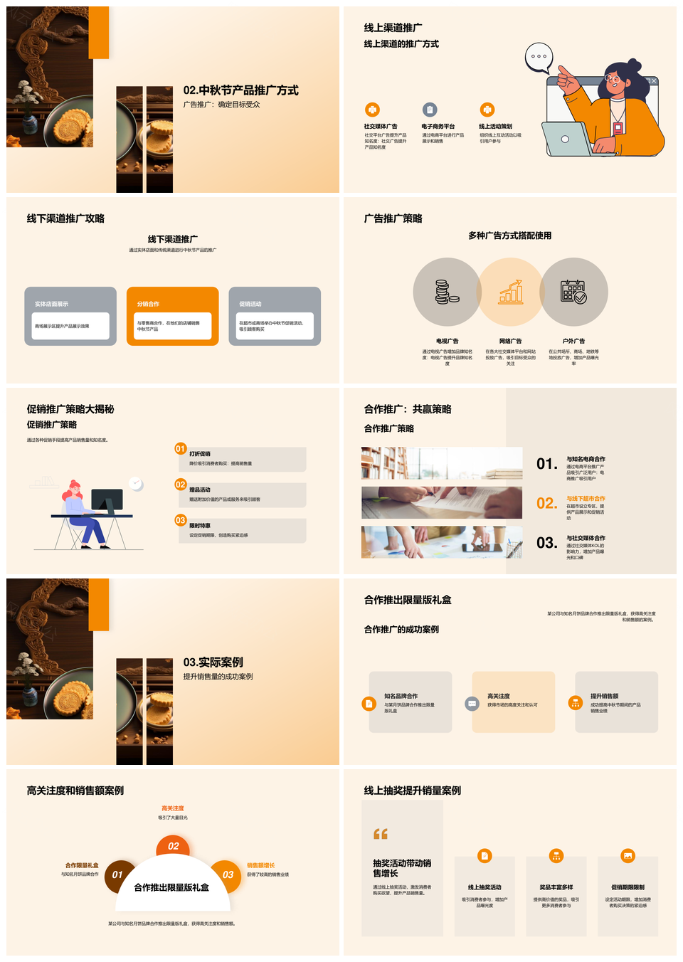 中秋节月饼销售策略产品经理实际案例PPT模板